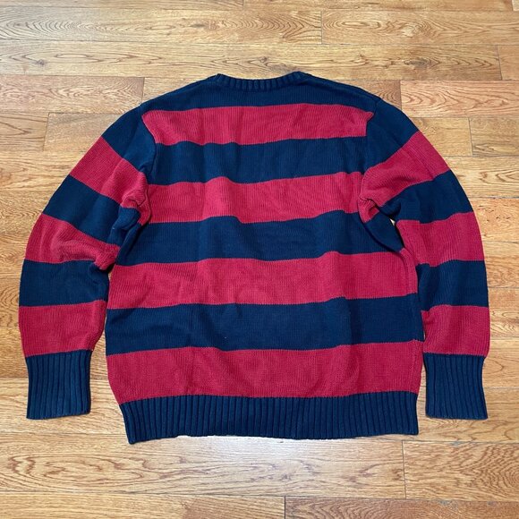 EUC Brandy Melville Brianna Cotton Thick Stripe Sweater Blue Red - Picture 4 of 4